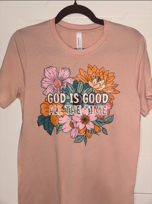 God is Good All the Time Bella Canvas Short Sleeve Tee