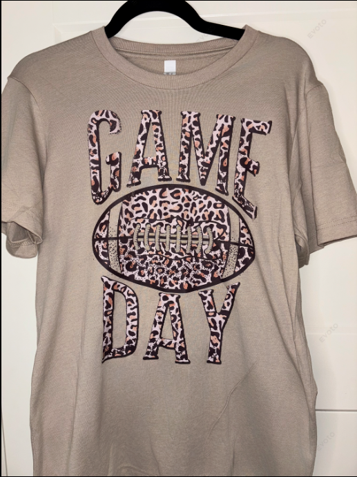 Leopard Game Day Short Sleeve Bella Canvas Short Sleeve Tee