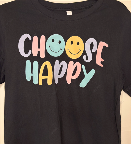 Choose Happy Bella Canvas Short-Sleeve Tee