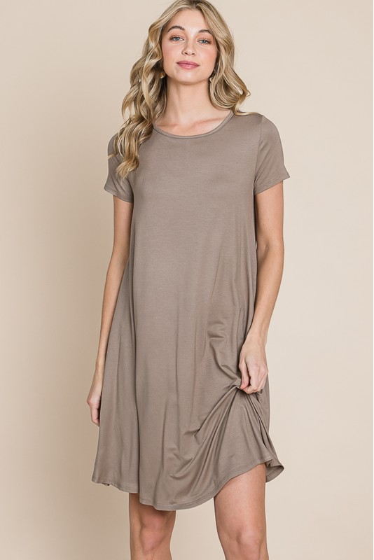 Casual Solid Midi Dress