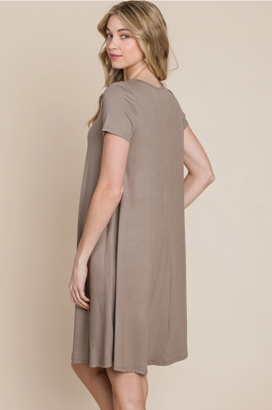 Casual Solid Midi Dress