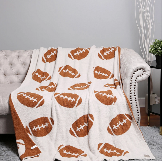 CozyLuxe 50x60 Reversible Football Throw