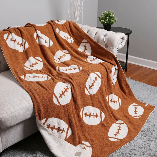 CozyLuxe 50x60 Reversible Football Throw