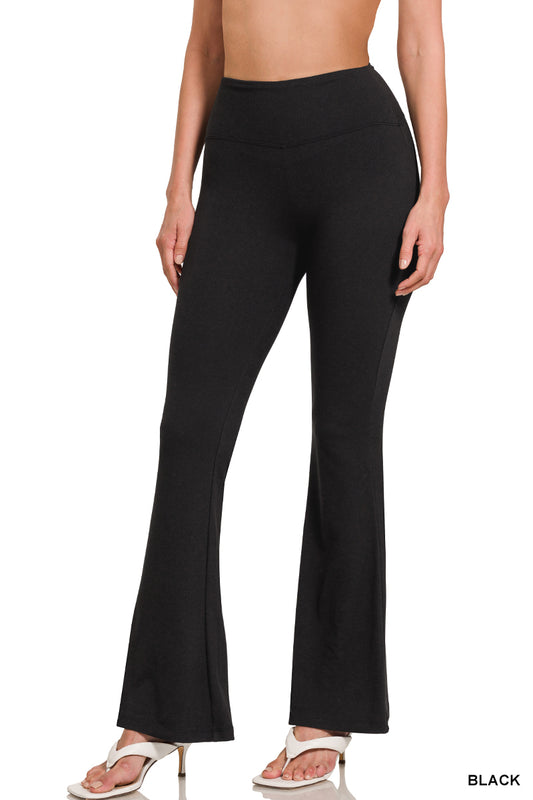 ZENANA Buttery Soft Flare Leg High Waist Yoga Pants
