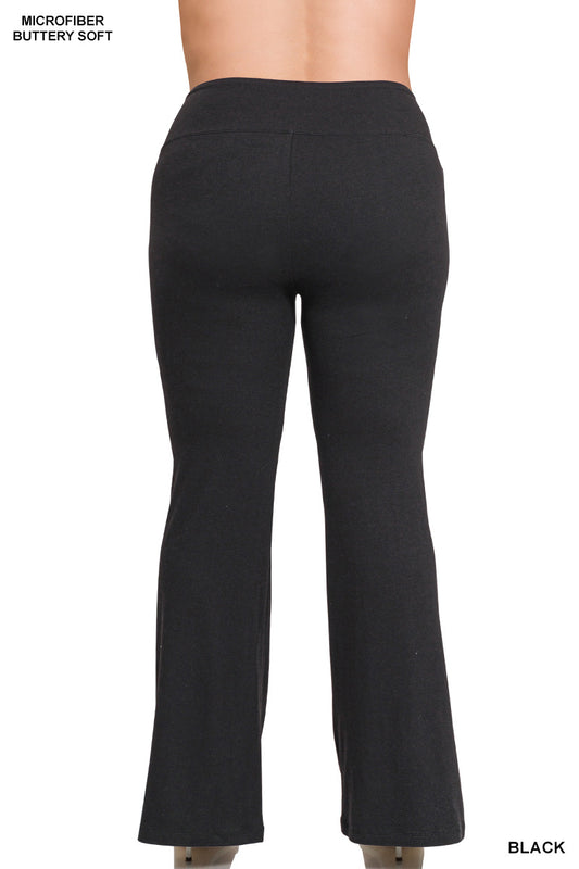 ZENANA Plus Buttery Soft Flare Leg High Waist Yoga Pants