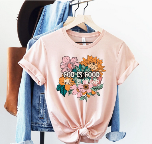 God is Good All the Time Bella Canvas Short Sleeve Tee