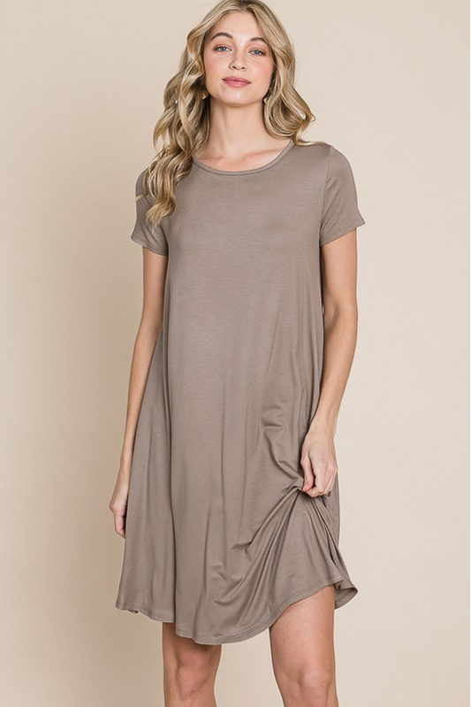 Casual Solid Midi Dress